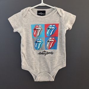 The Rolling Stones grey short sleeved onesie